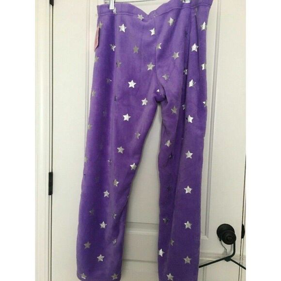 Roll Outta Bed Women's Stars Print Fleece Pajama Pants Sleepwear Pick Your Size - Picture 6 of 6